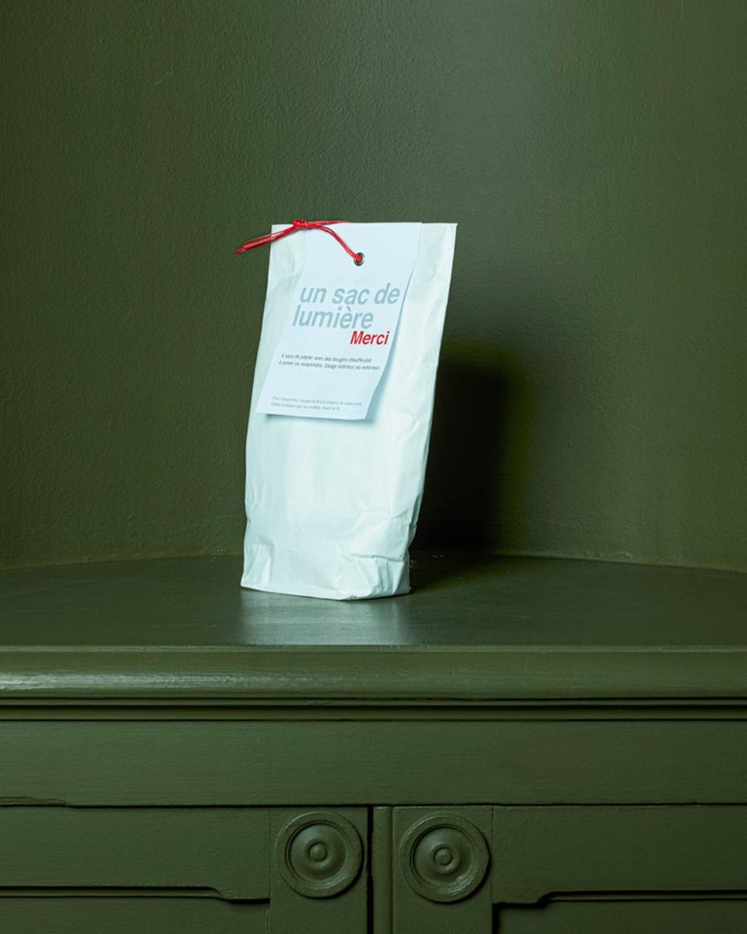 Merci - Set De 4 Lanternes En Papier - Blanc & Argenté