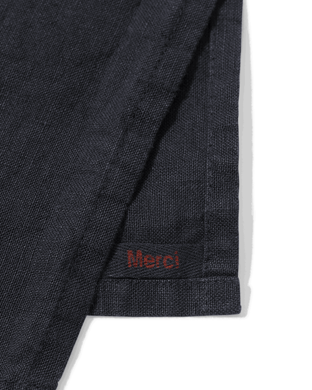 Merci - Set De Table En Lin Lavé - Bleu Encre