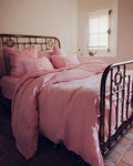Merci - Housse De Couette En Lin Lavé - Rose Granité