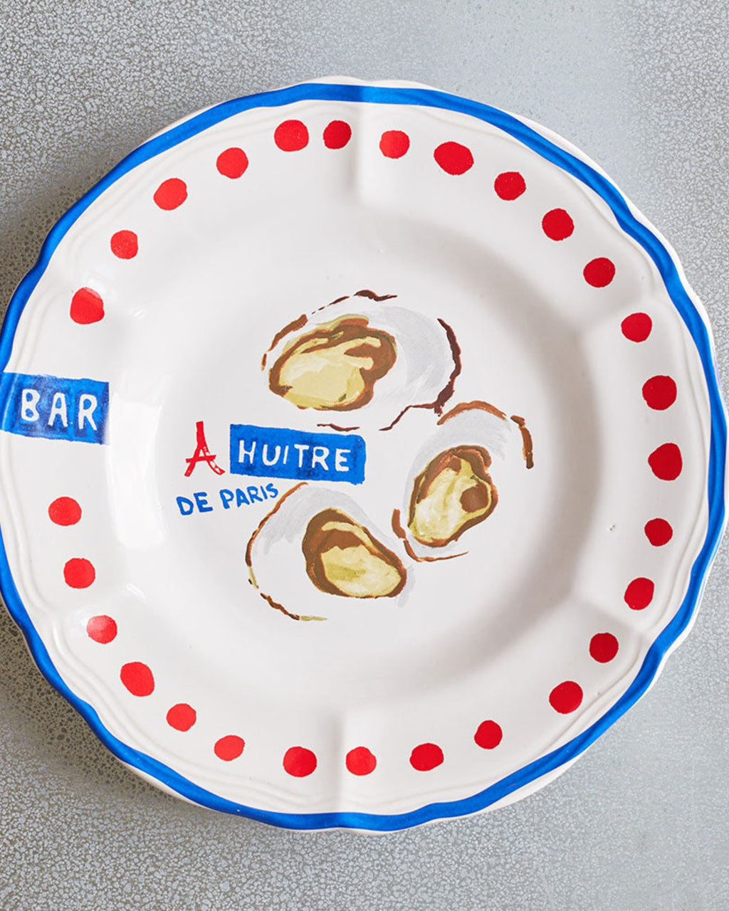 Merci - Earthernware plate - Oysters