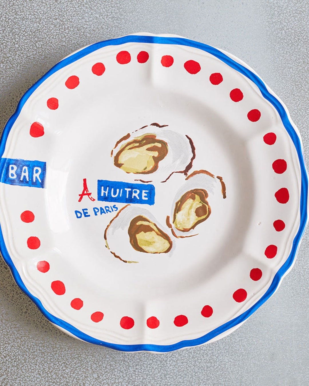 Merci - Earthernware plate - Oysters
