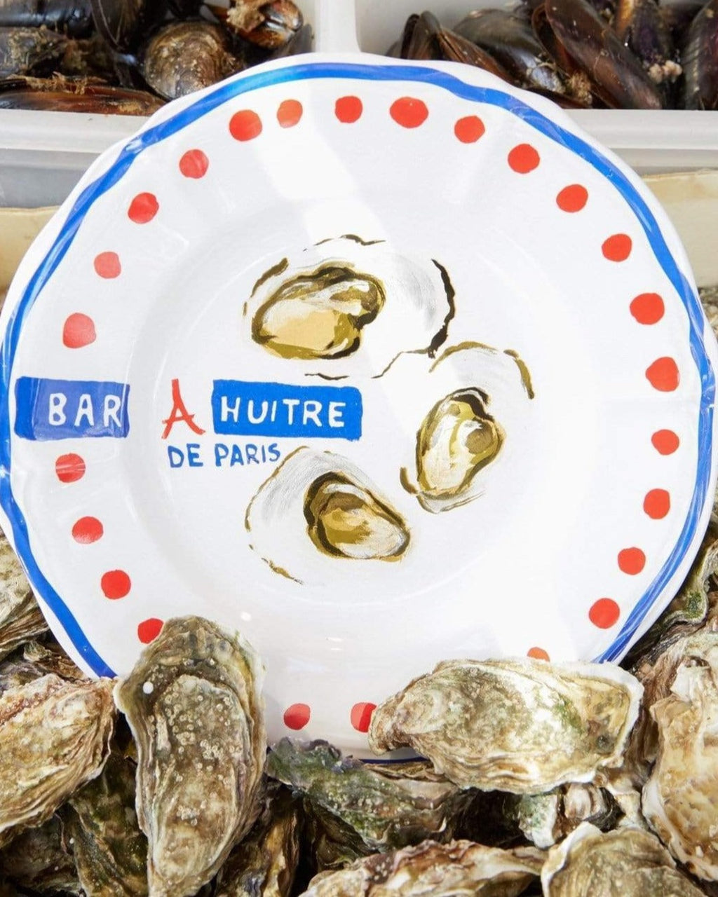 Merci - Earthernware plate - Oysters