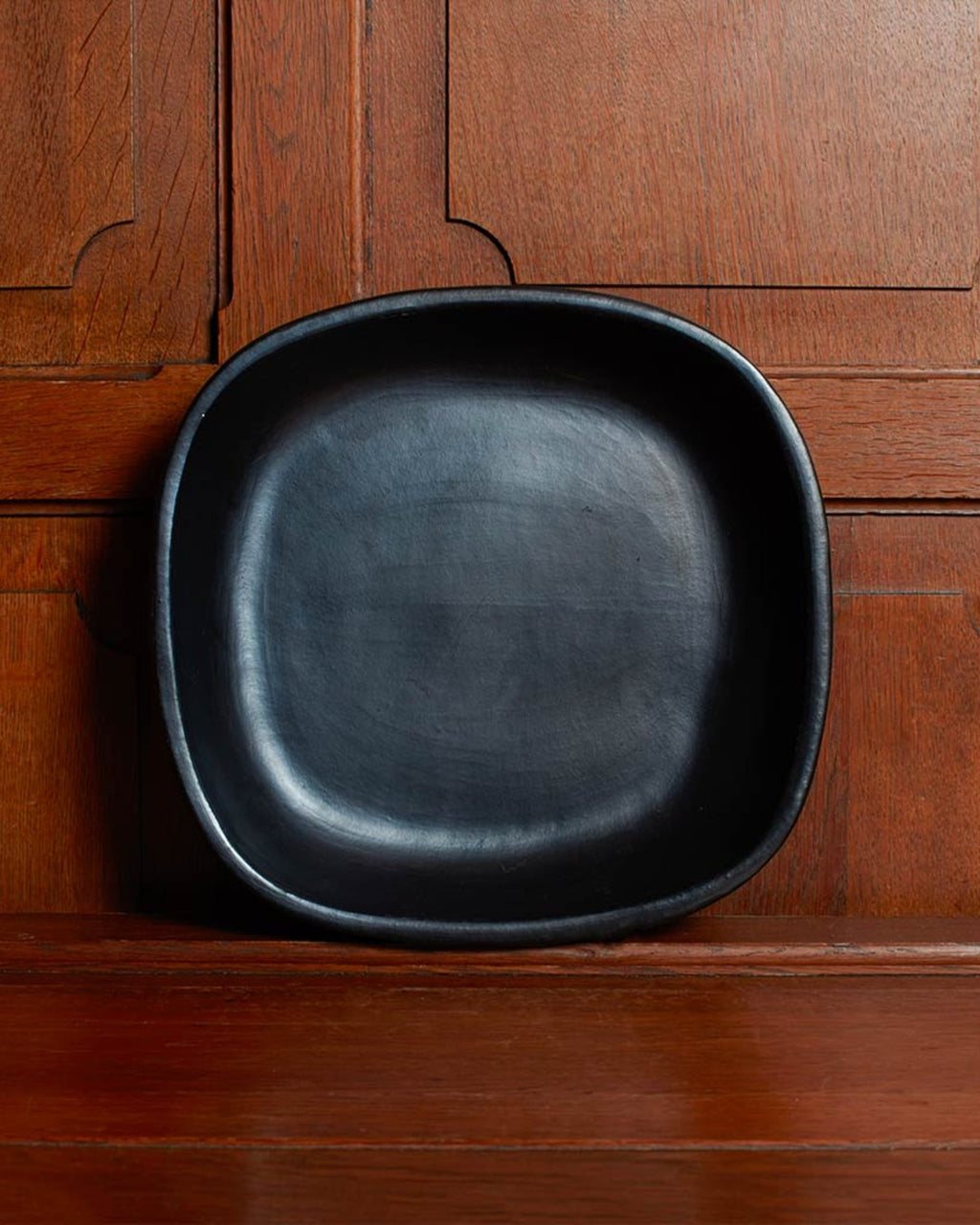 Indigena - Chamba square dish - Black