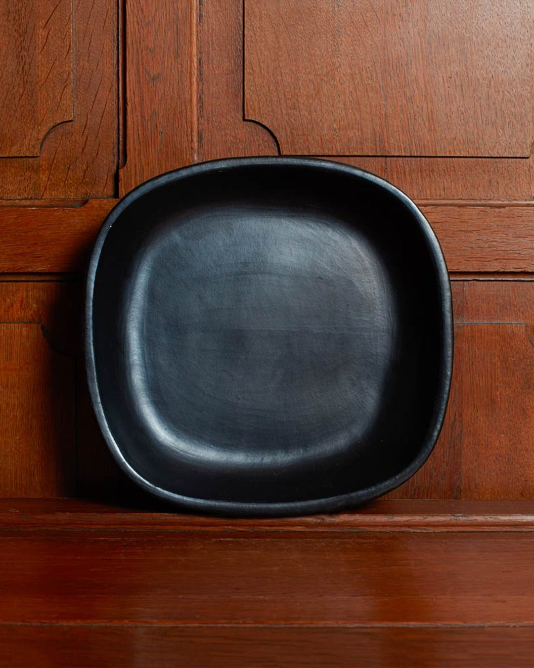 Indigena - Chamba square dish - Black