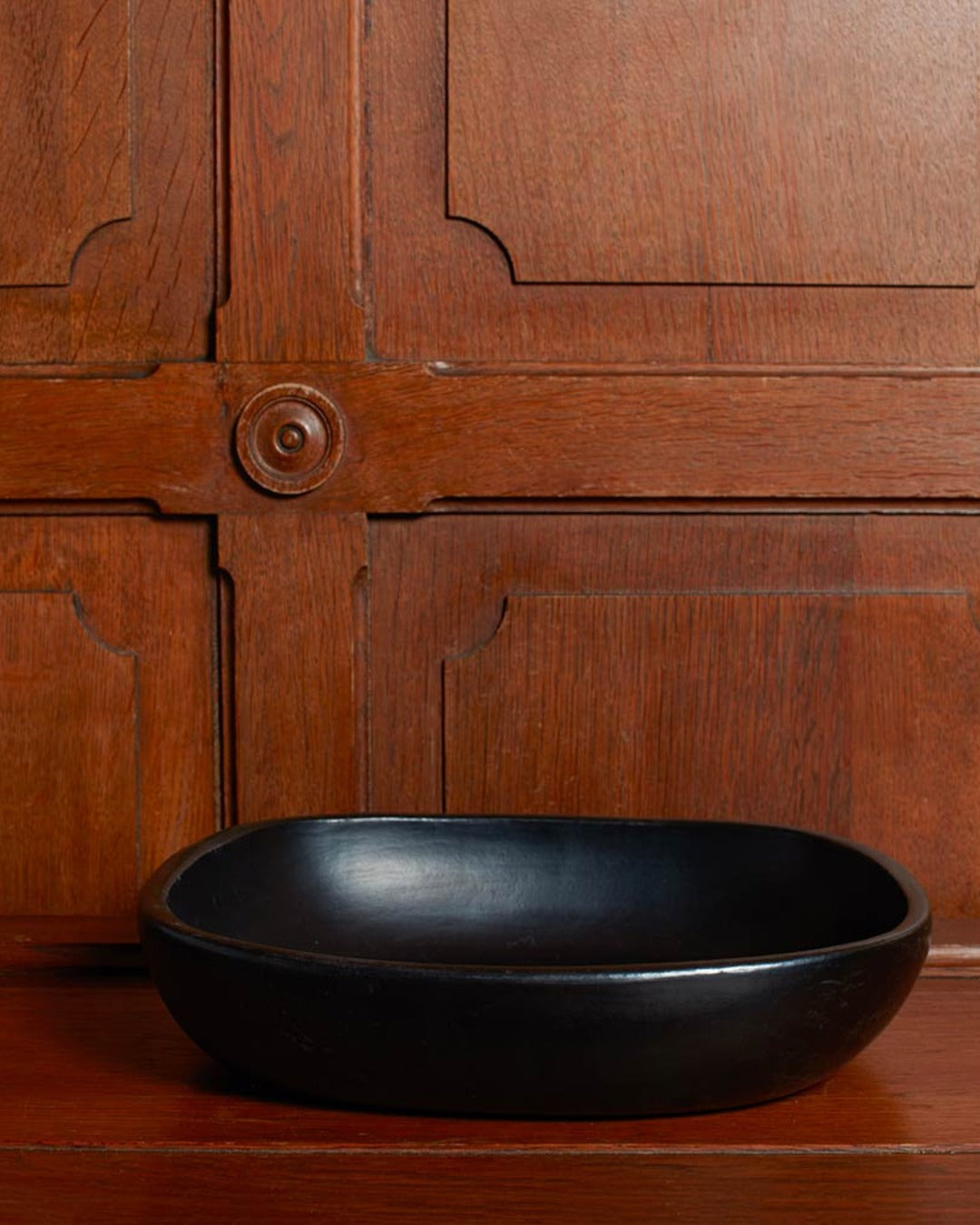 Indigena - Chamba square dish - Black