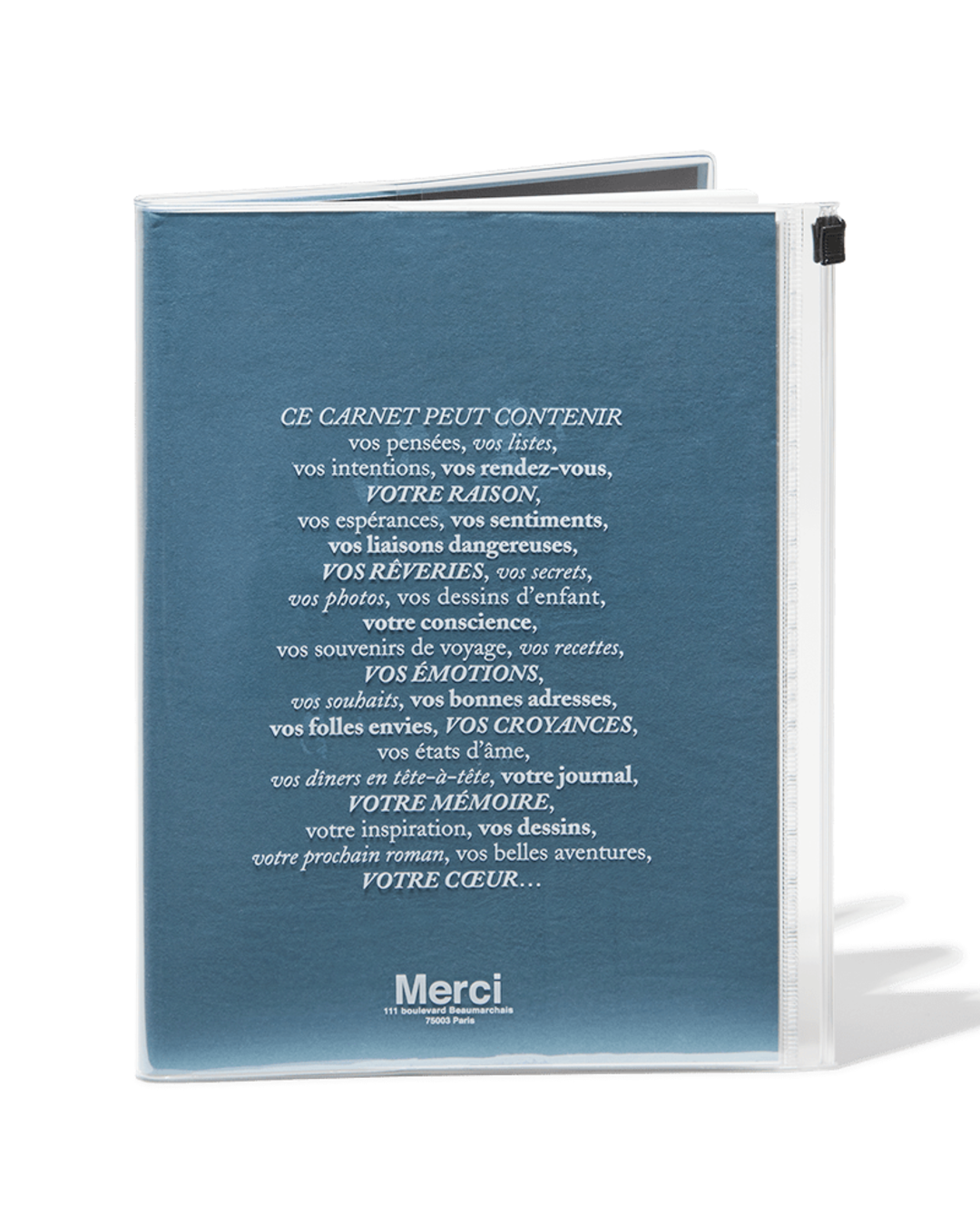 Merci x Marks - Merci notebook - Azure blue