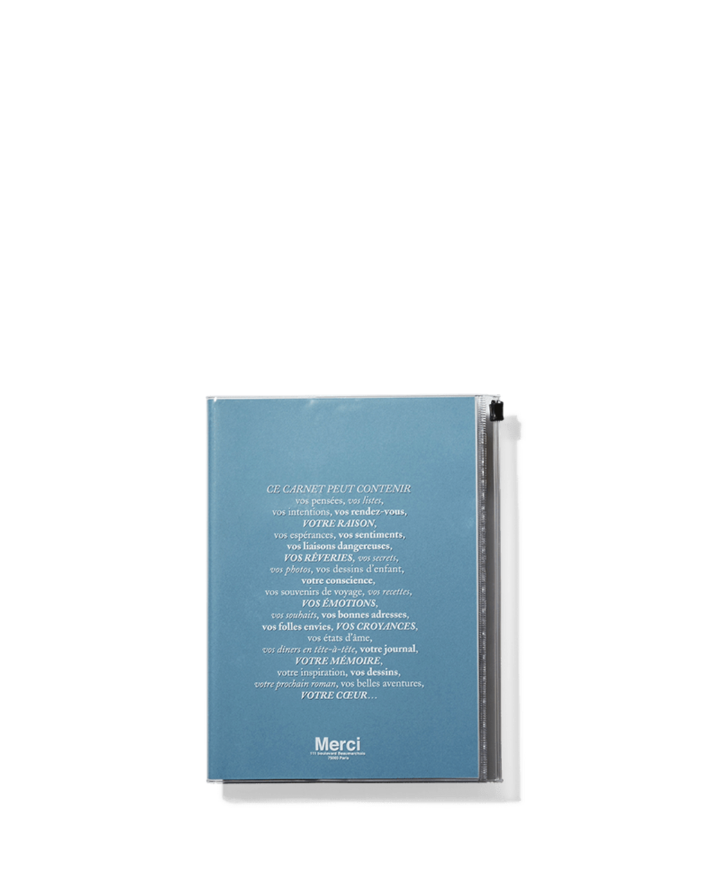 Merci x Marks - Merci notebook - Azure blue