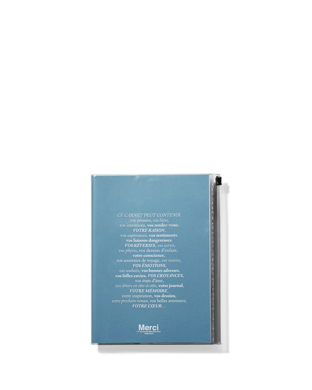 Merci x Marks - Merci notebook - Azure blue