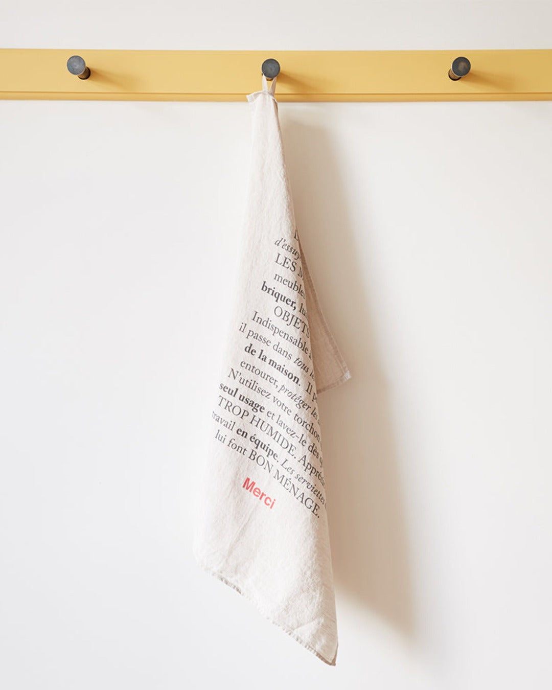 Washed linen tea towel - Natural