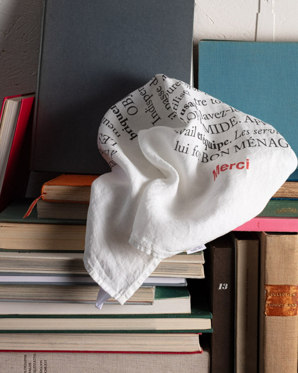 Washed linen tea towel - Natural