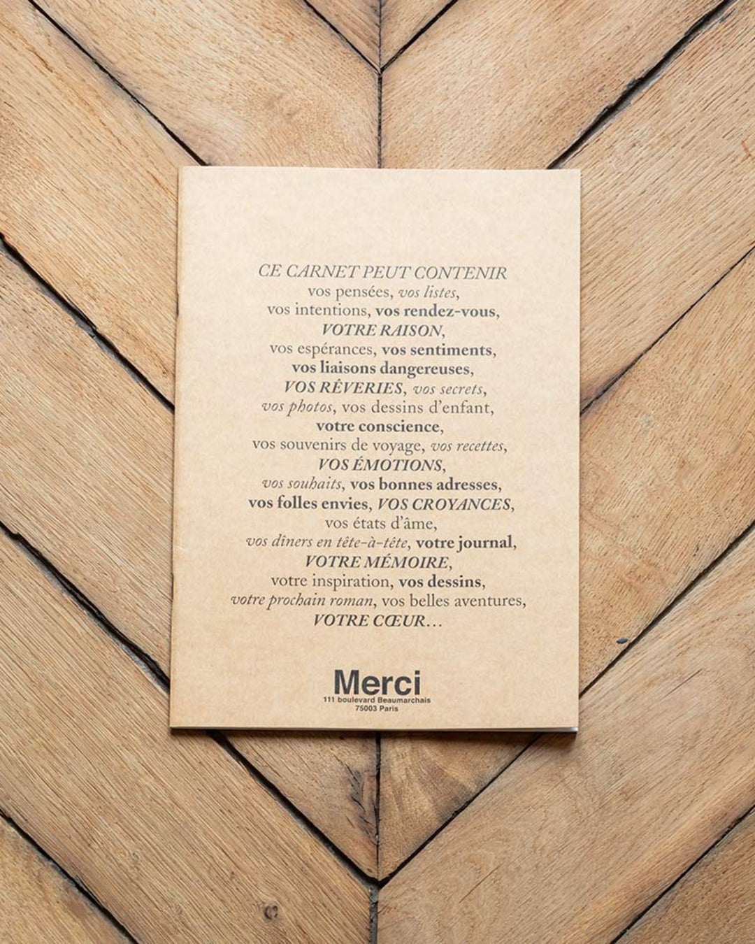 Merci x Marks - Cahier - Kraft
