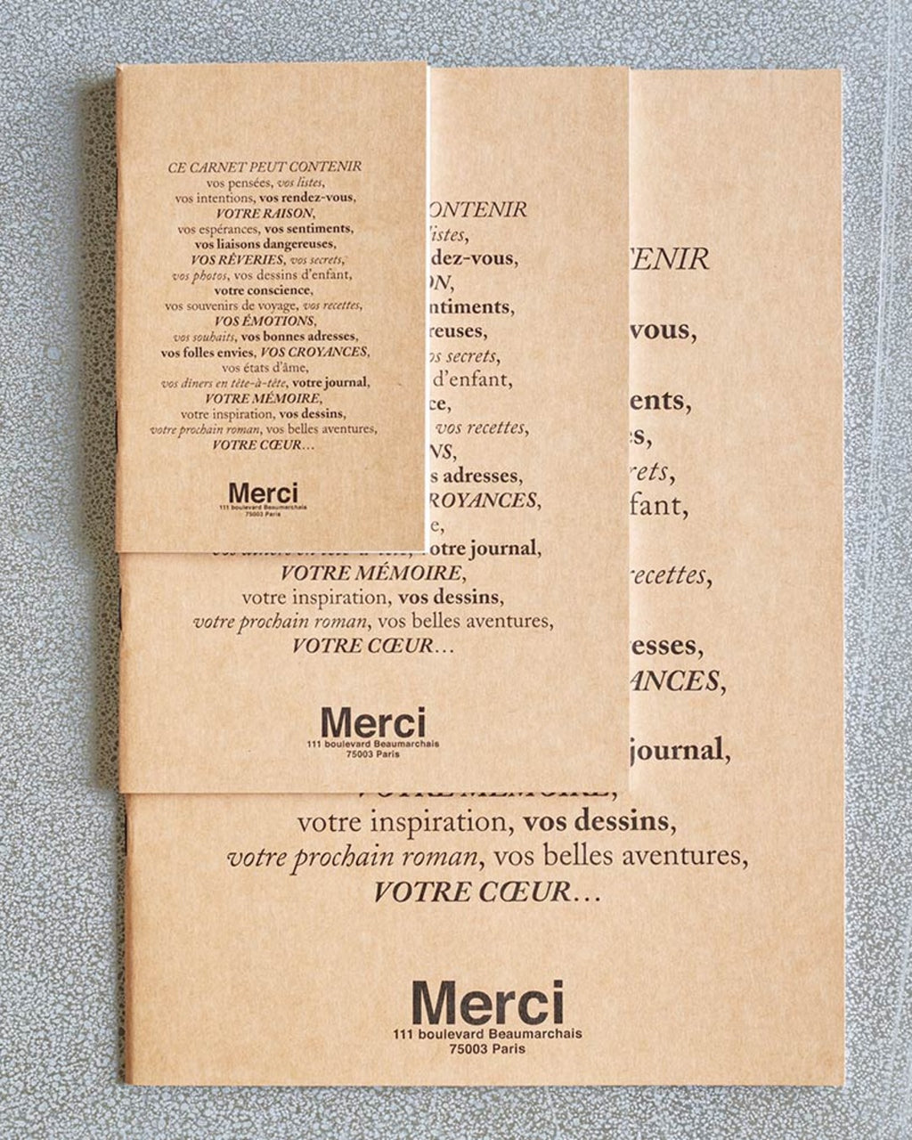 Merci x Marks - Cahier - Kraft
