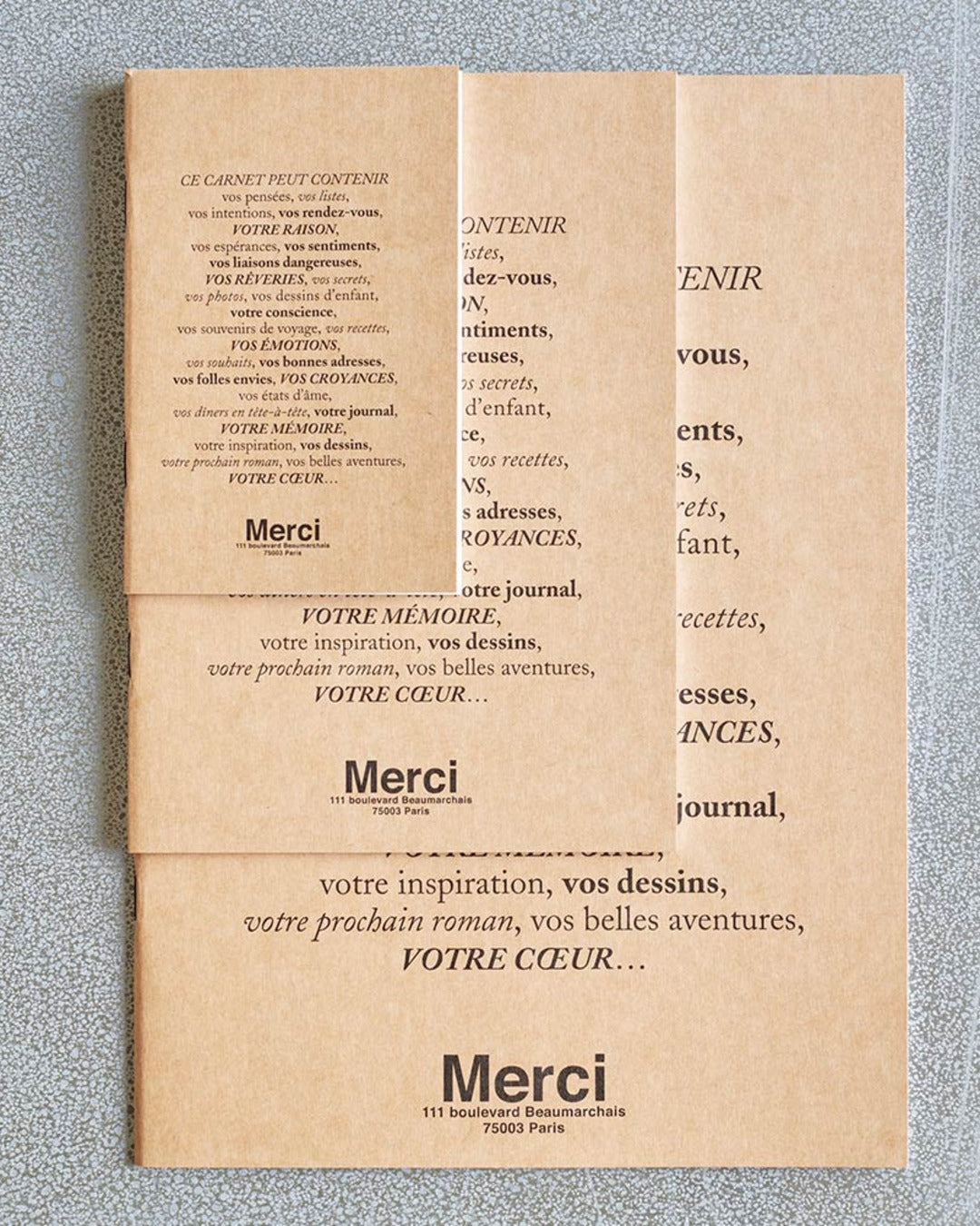 Merci x Marks - Cahier - Kraft