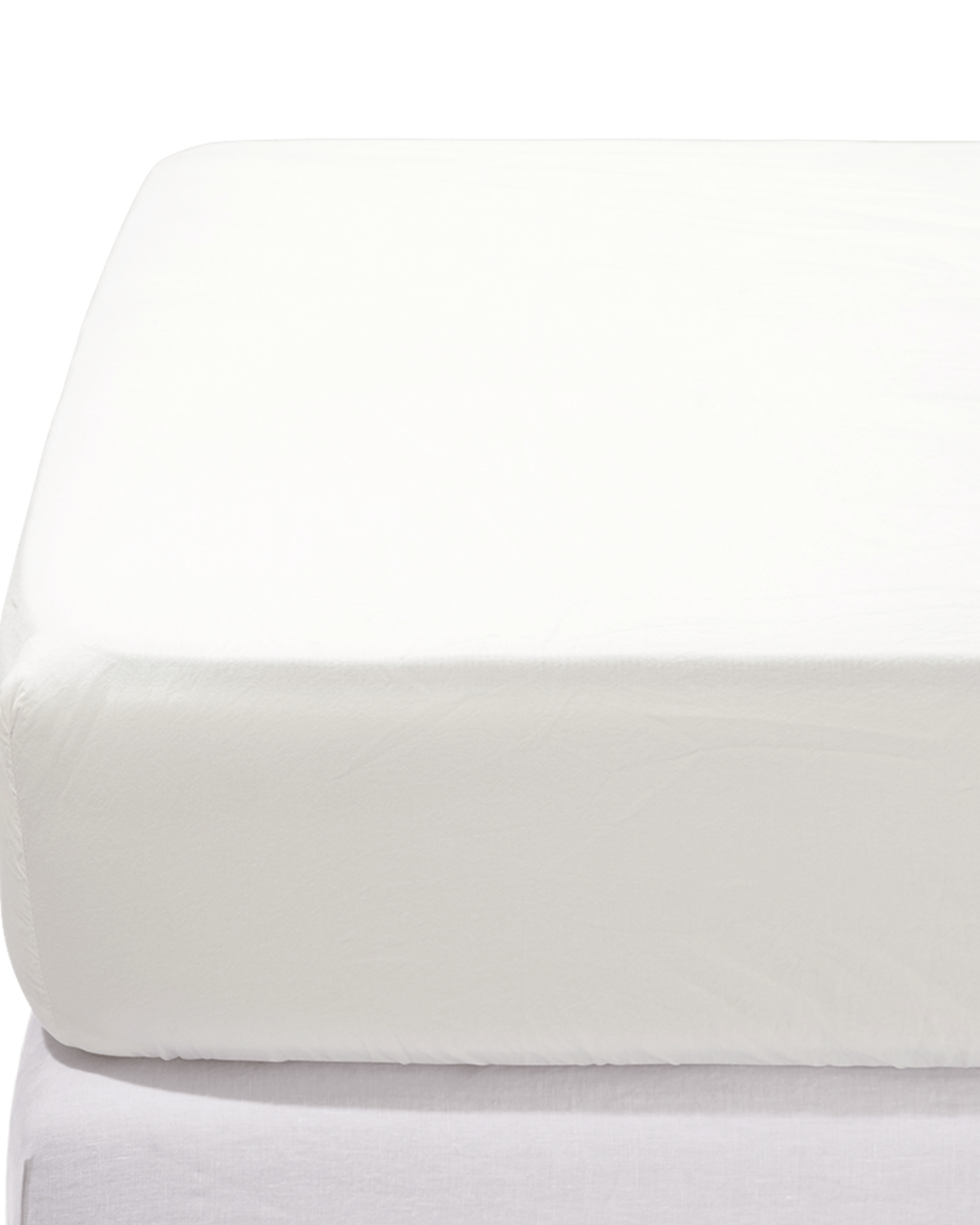 Merci - Drap-Housse En Percale De Coton - Blanc Craie
