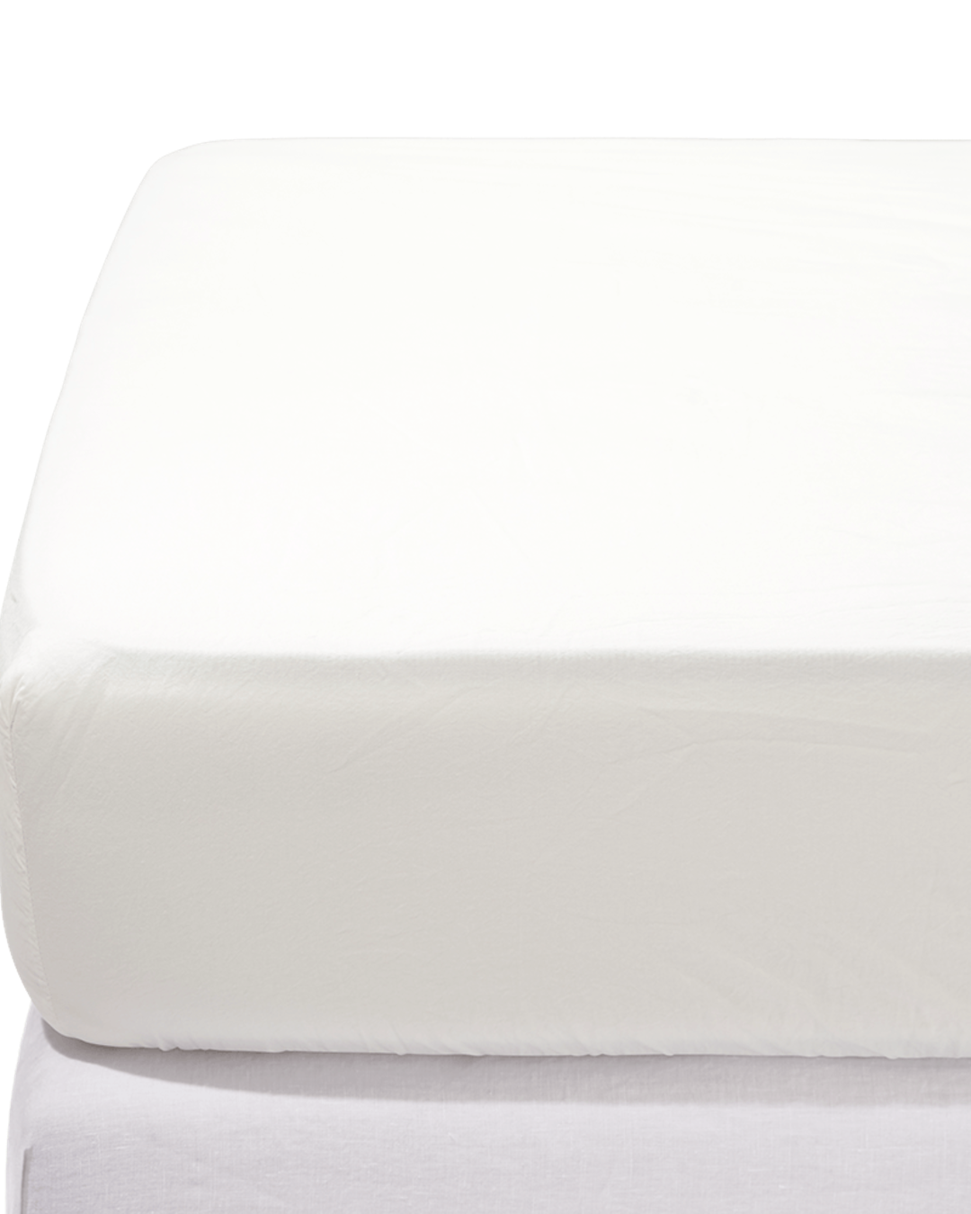 Merci - Drap-Housse En Percale De Coton - Blanc Craie