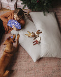 Merci - Cotton gauze rectangle cushion - Paris Grey