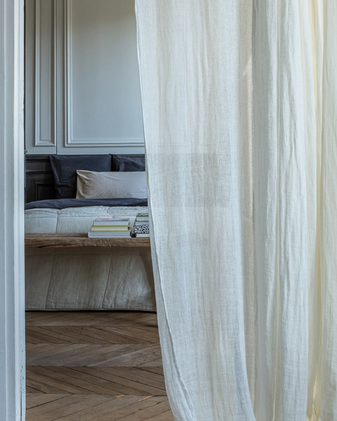Merci - Woven linen voile - Optical White