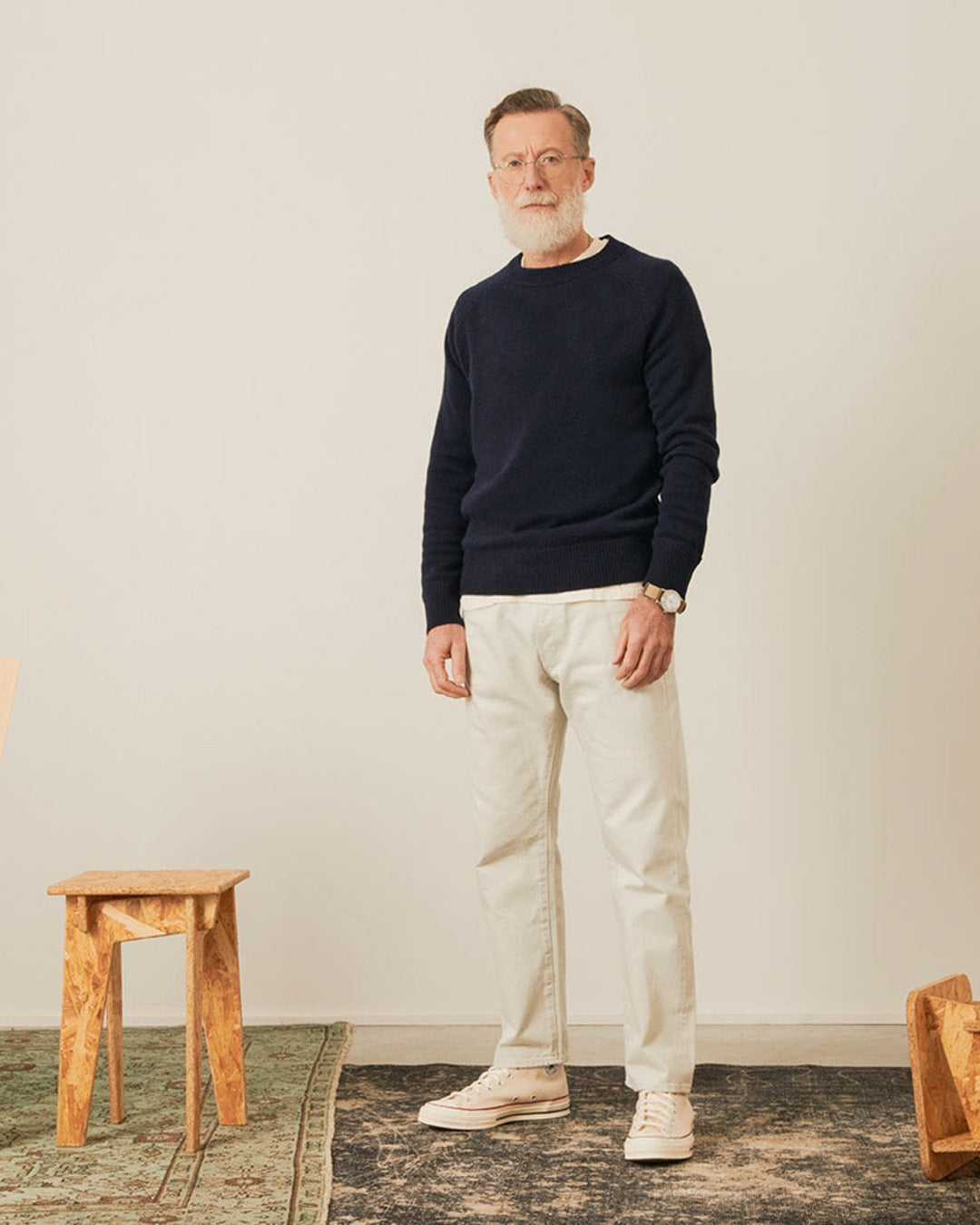 Merci - Pull Boxy En Cachemire - Bleu Marine