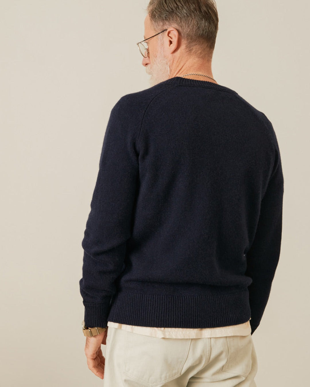 Merci - Boxy Cashmere Sweater - Navy Blue