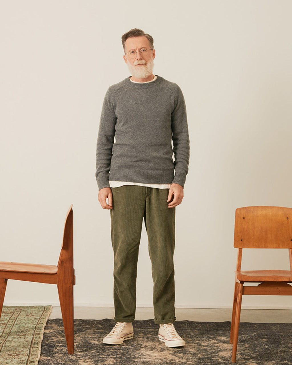 Merci - Boxy Cashmere Sweater - Grey