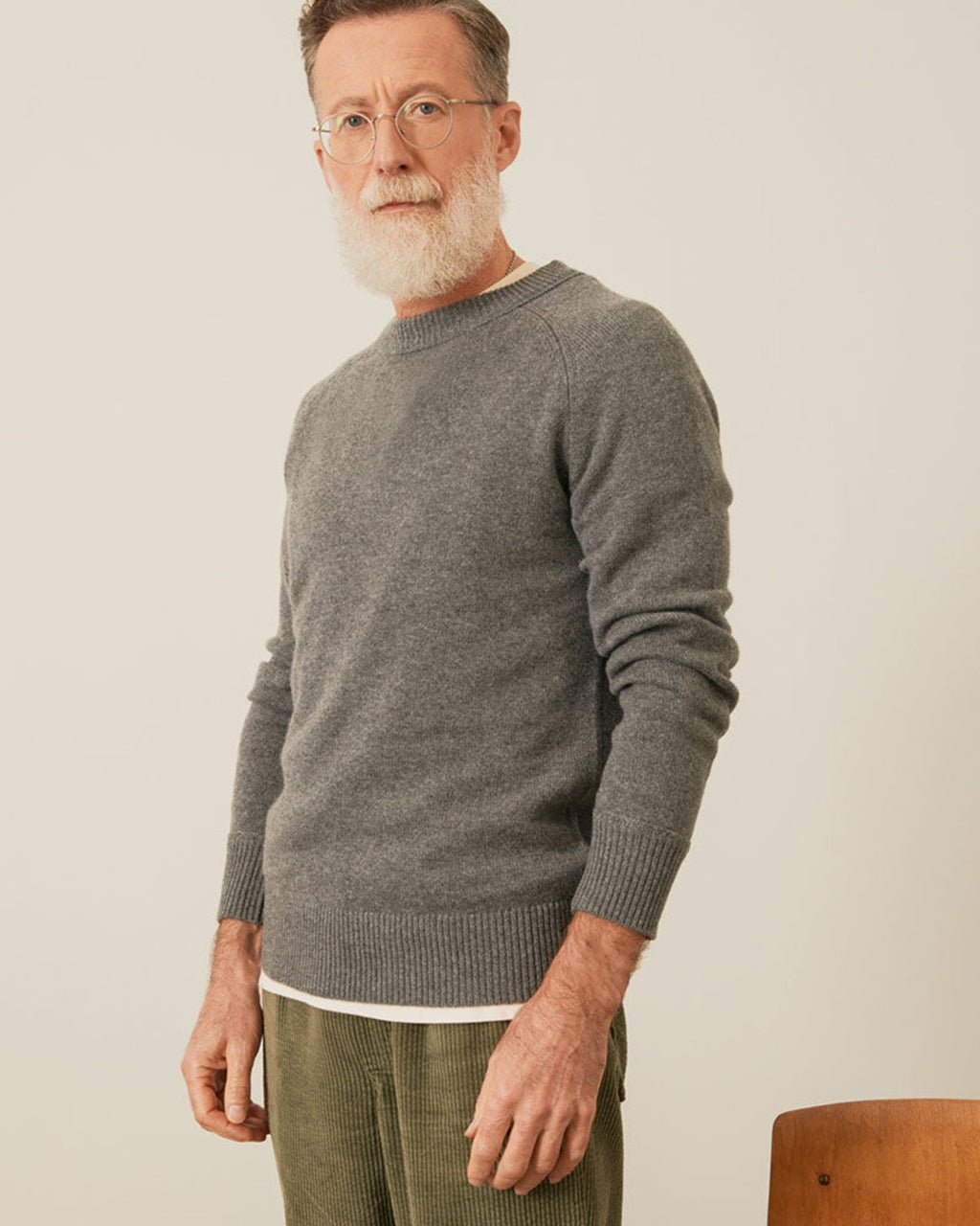 Merci - Boxy Cashmere Sweater - Grey