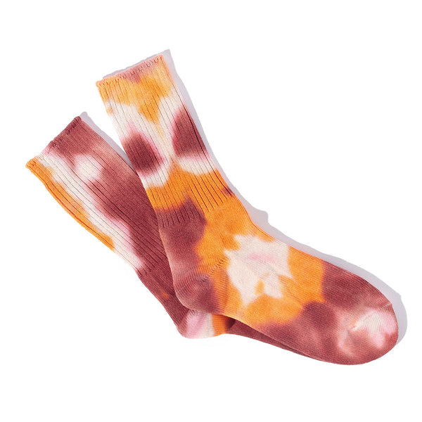 Anonymous ISM - Chaussettes Tie & Dye - Orange