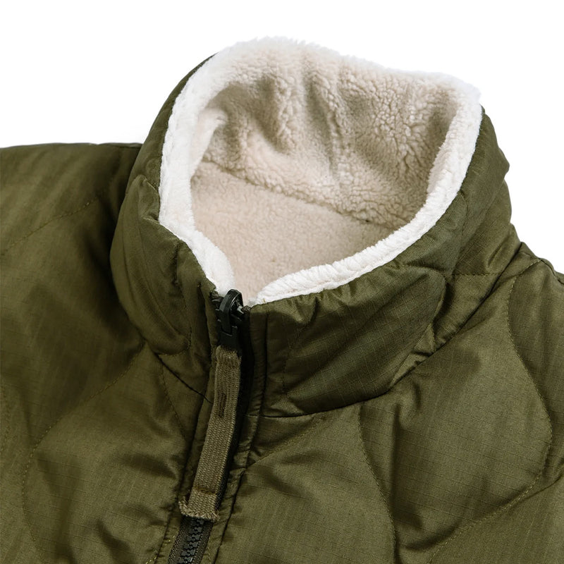 Taion - Veste Military Reversible Hi - D Olive Crème