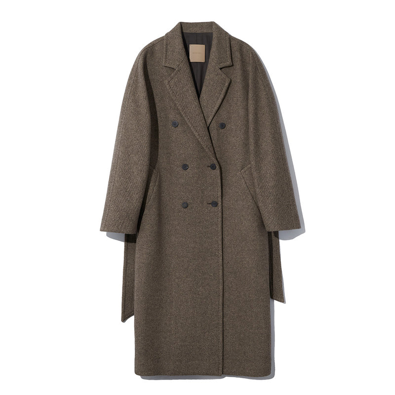 Le 17 septembre - Manteau Double Brested Belted - Marron