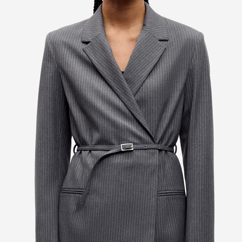 Samsoe Samsoe - Veste Ceinture Salot - Dark Gull Gray