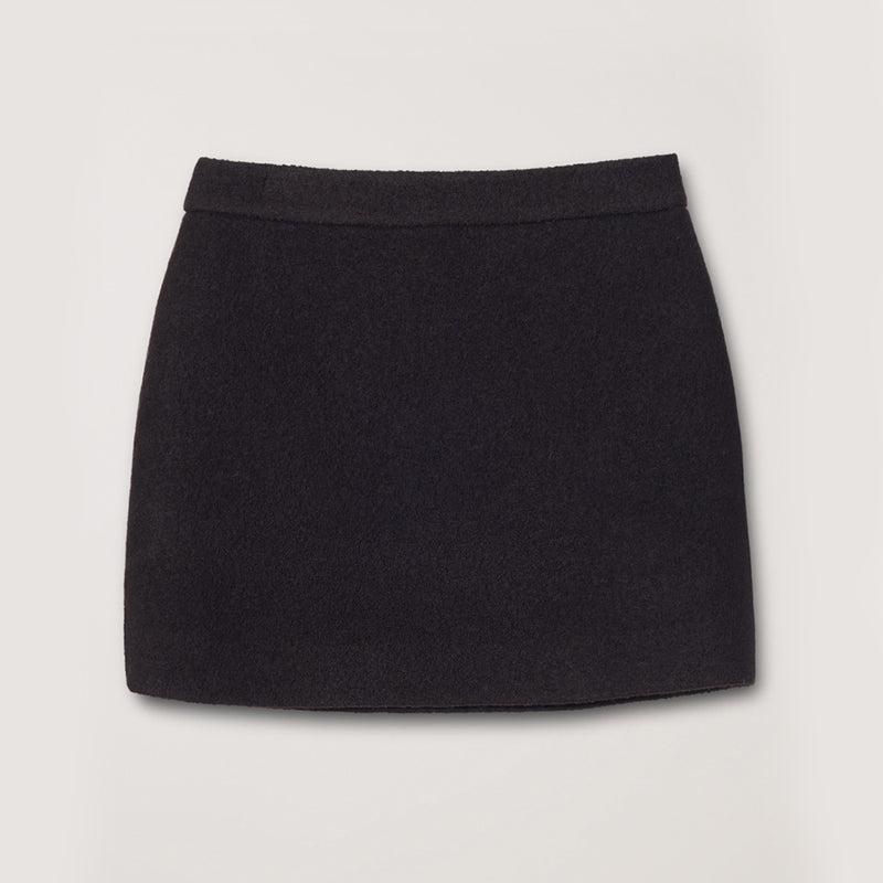 Dunst - Mini jupe en laine - Marron Foncé