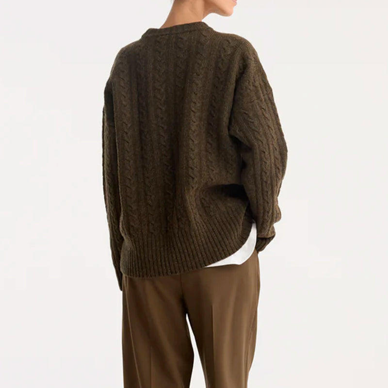 Rohe - Pull Maille Torsadée - Forêt