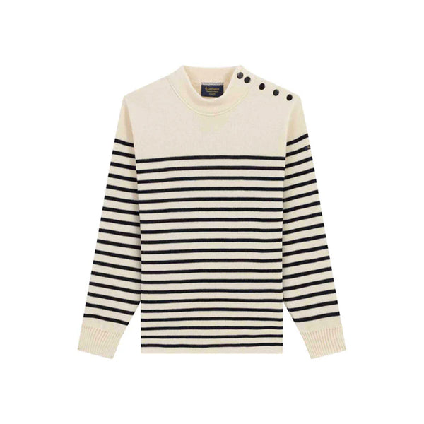 Le Minor - Pull Marin Rayures - Ecru & Marine