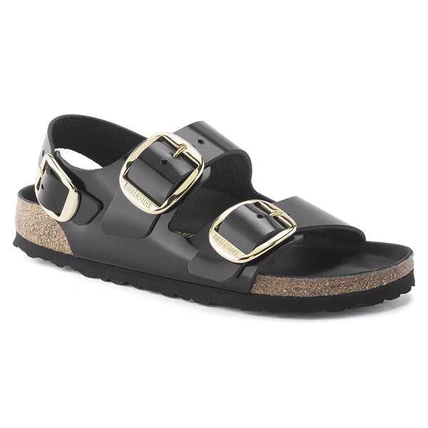 Birkenstock - Milano Big Buckle Sandals - Black – Merci Paris
