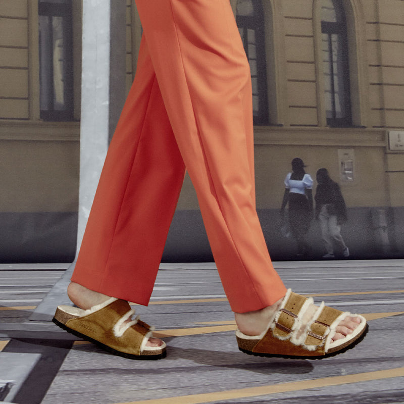 Birkenstock Arizona Fur Sandals Brown