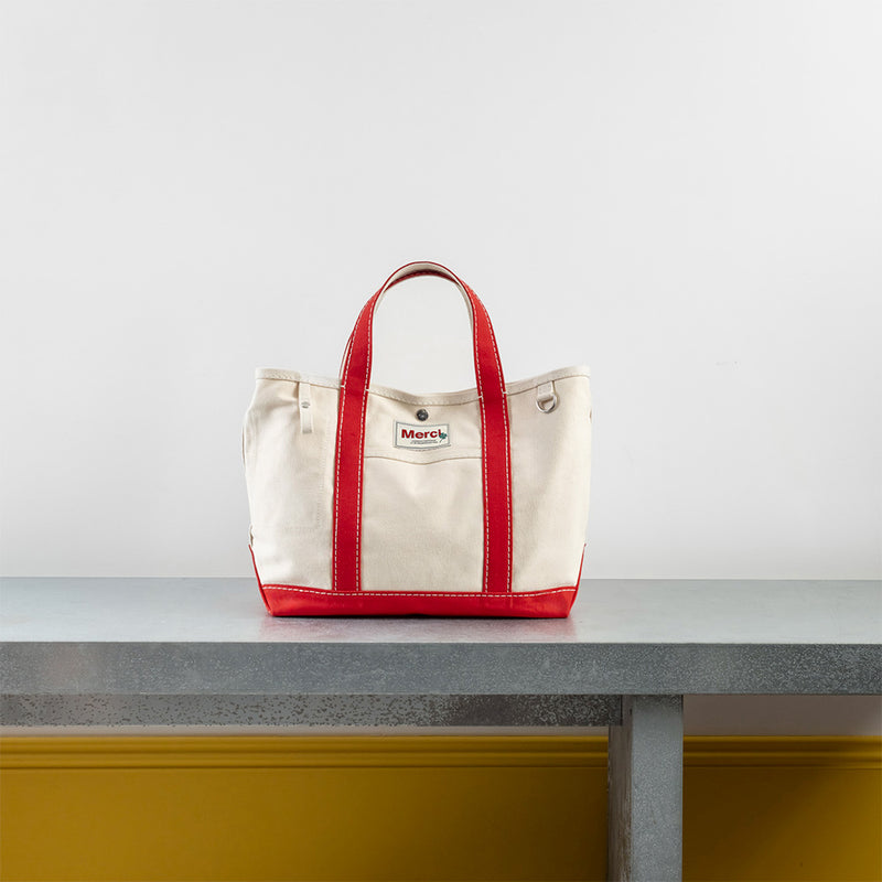 Merci Cabas Candide en canvas Rouge - Main Image