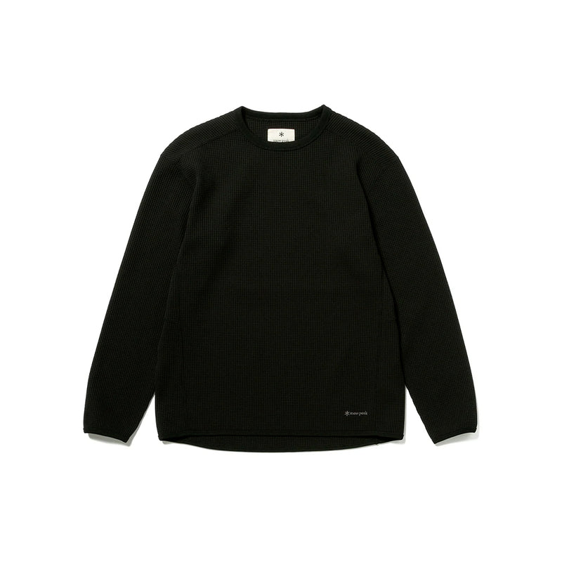 Snow Peak - T-Shirt Dry Waffle Long Sleeve - Noir