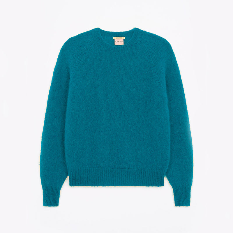 Tricots Jean Marc - Pull Anouch Col Rond - Bleu Canard