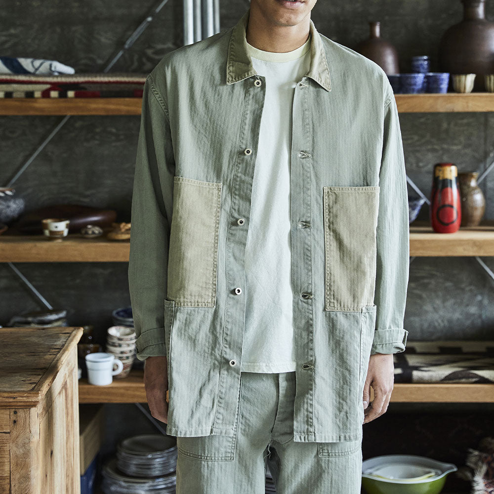 OrSlow - Herringbone Utility Coat - Green