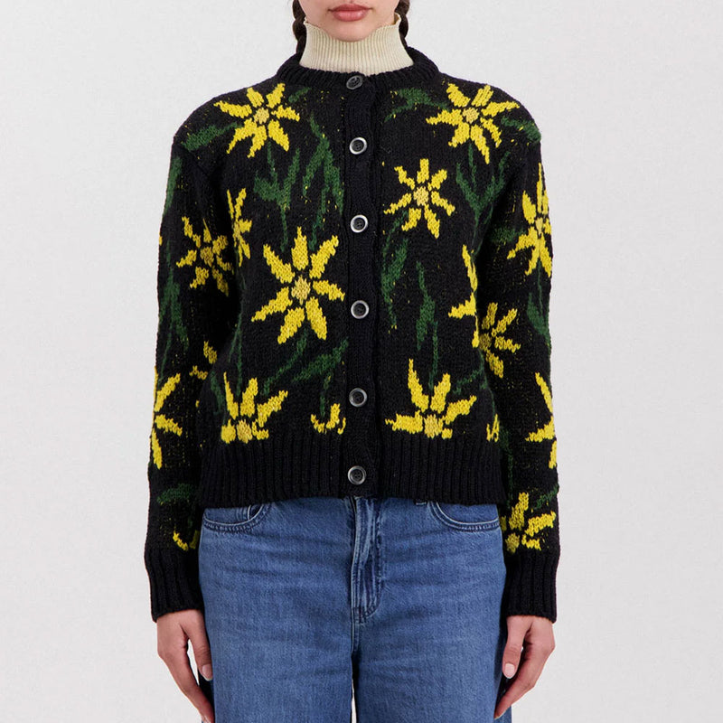 Howlin - Cardigan Fleur - Noir
