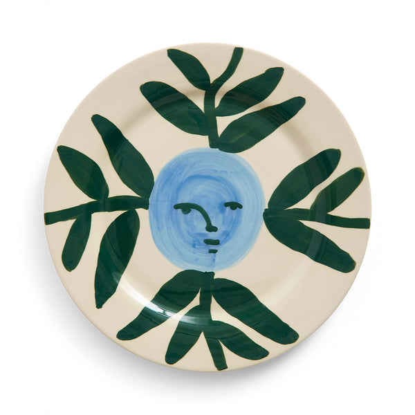 Assiette plate - Moon Face Vine - Hay