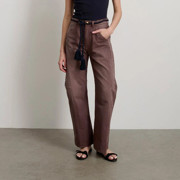 B Sides - Pantalon chino Lange Lasso -  Marron Vintage Tess