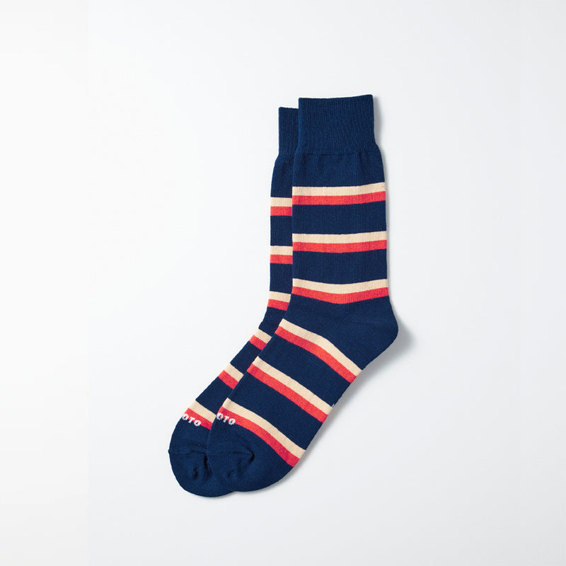 Rototo - Chaussettes Rayées - Marine