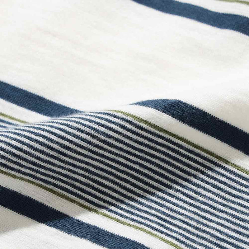 Beams Plus - T-shirt Stripe - Blanc