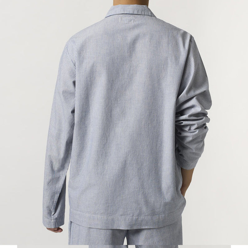 Merz b. Schwanen - Pyjama Top - Rayés Bleu