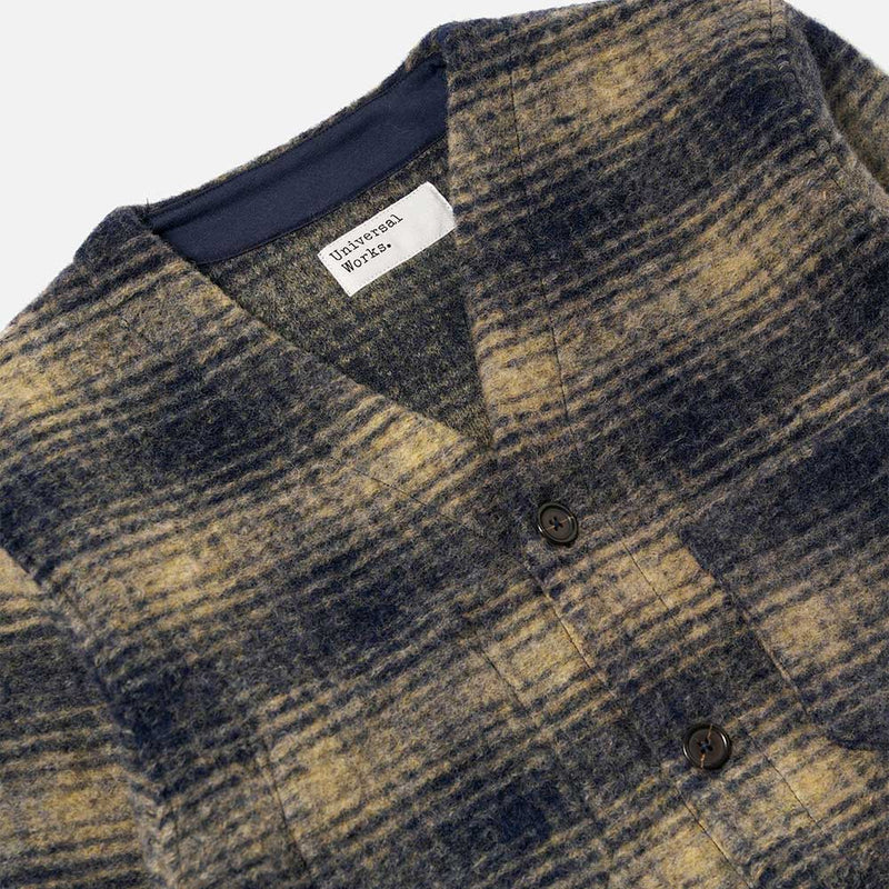 Universal Works - Cardigan Polaire - Marine