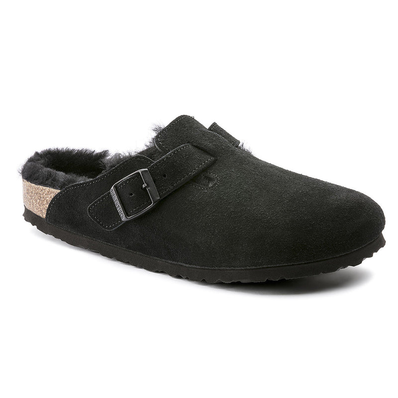 Birkenstock - Sabots Boston en Fourrure - Noir