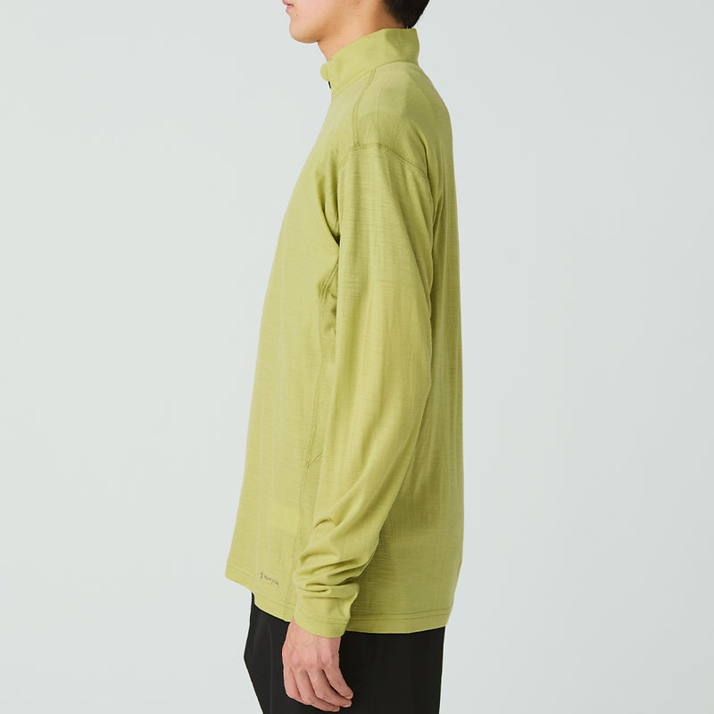 Snow Peak - Pull Demi-zip Laine - Vert Clair