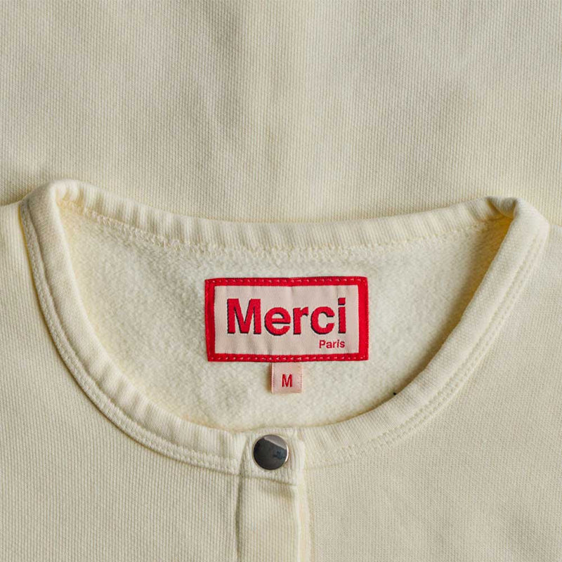 Merci  - Gilet Rose - Écru