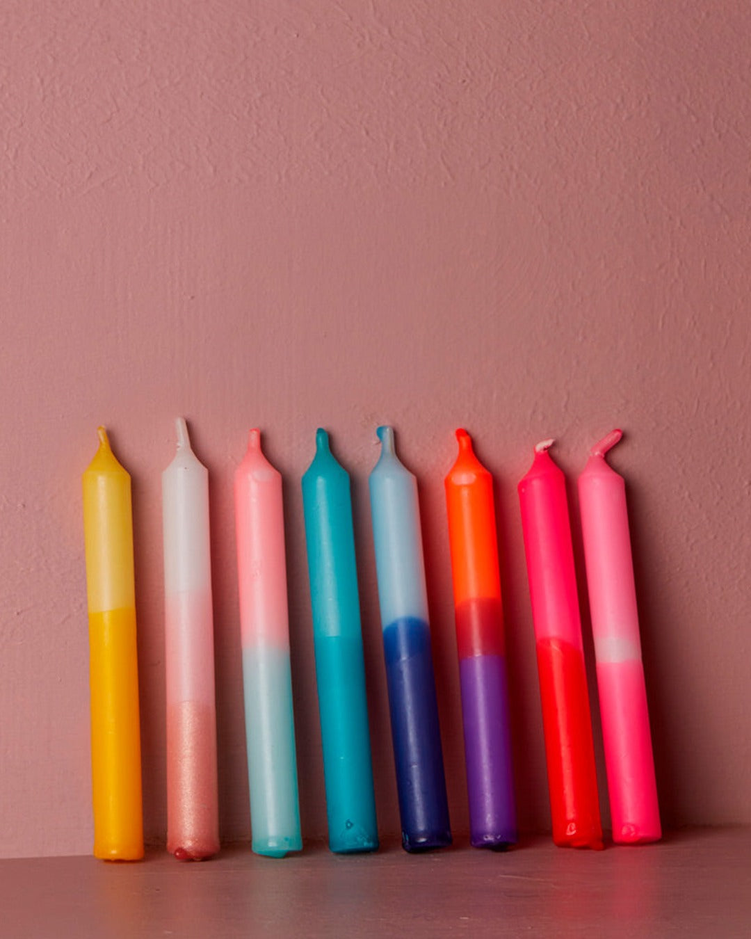 Frau Gold - Set of 8 confetti birthday candles