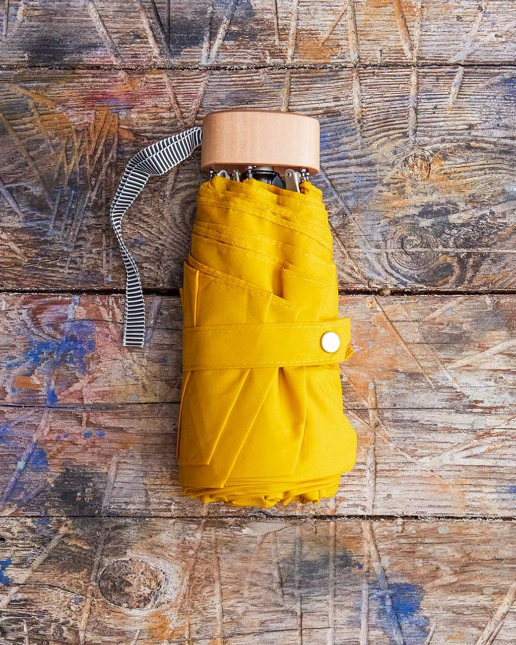 Anatole - Small wooden umbrella - Yellow